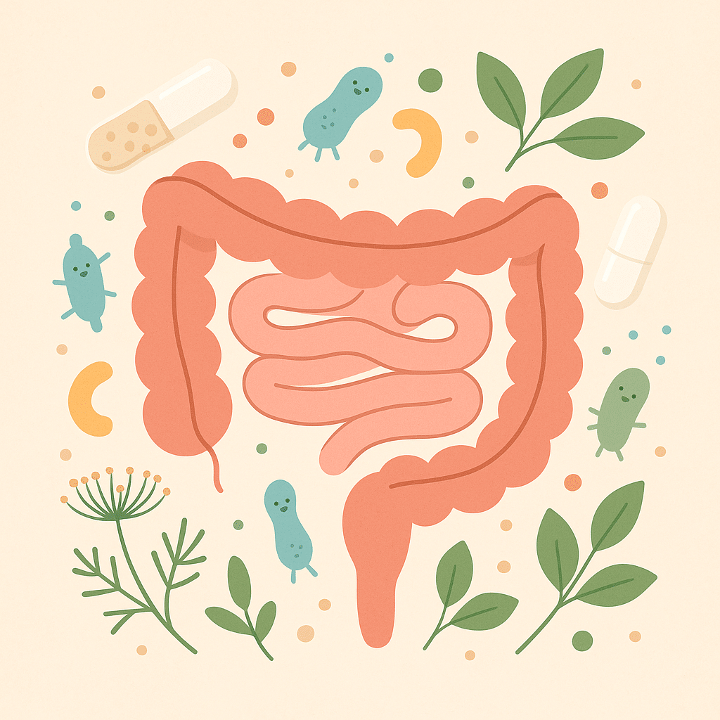 compléments alimentaires probiotiques, ventre, digestion et intestins